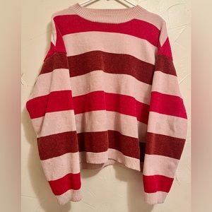 Striped red sweater